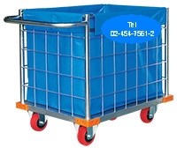 MT-26:รถเข็นผ้าลอนดรี้สแตนเลส
Stainles Steel Laundry cart-S10